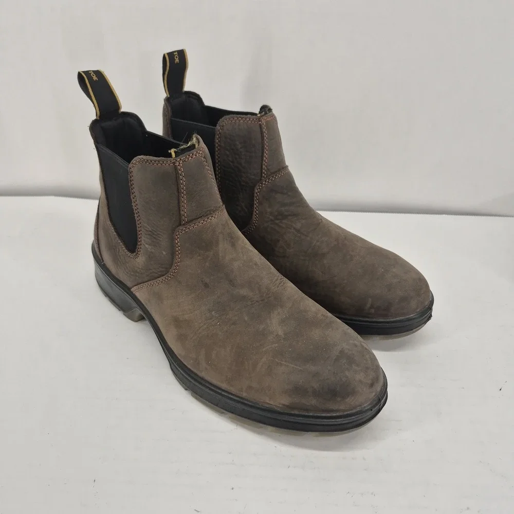 Timberland Pro Nashoba Men Soft Toe Pull On Work Boot Size 9 Brown
